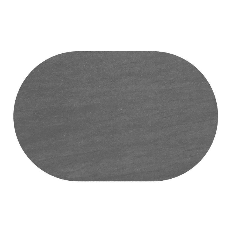 Table de jardin Teramo inclinable bombo en aluminium noir et céramique pleine Basalt Black - Lg. 110 x Lrg. 70 x Haut. 73.7 cm