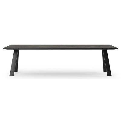 Table de jardin Cesano en aluminium noir et céramique pleine black obsession - Lg 280 x Larg. 110 x H 75 cm