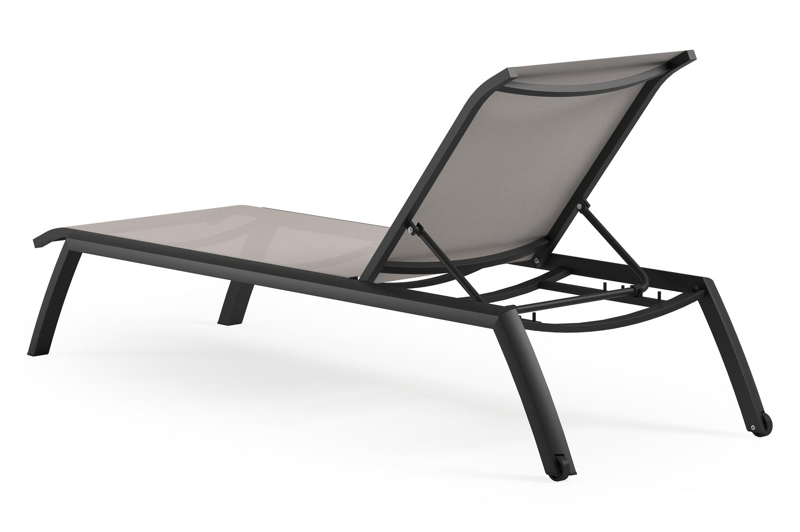 Bari verstelbaar ligbed in zwart aluminium