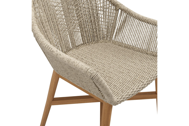 Borgo tuinstoel in teak en naturel wicker