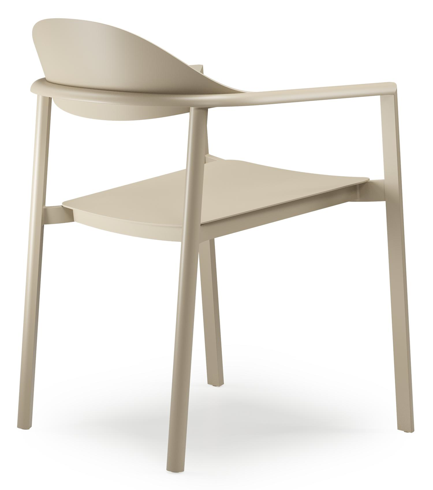 Chaise de jardin Piemonte en aluminium beige