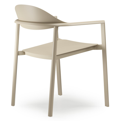 Piemonte tuinstoel in beige aluminium