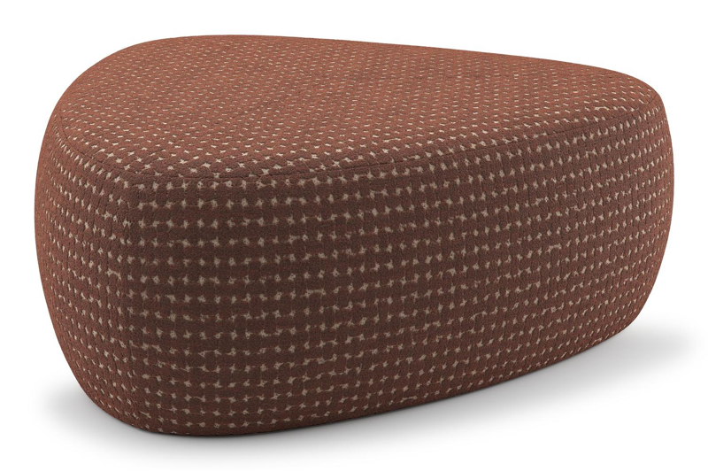 Masso poef in pebble rust all weather cosytica - B 90 x D 90 x H 35 cm