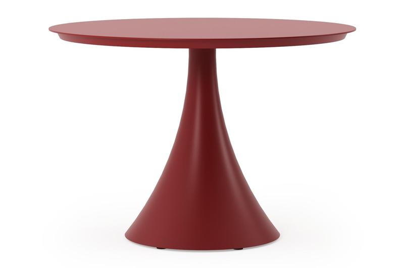 Fano tuintafel rond in ruby aluminium - Dia. 110 x H 75 cm