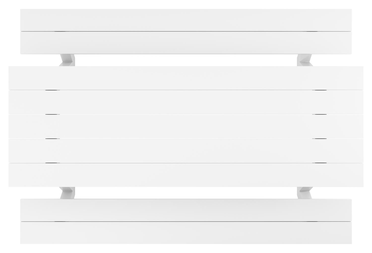 Norma picknicktafel in wit aluminium - L 300 x B 213 x H 74 cm
