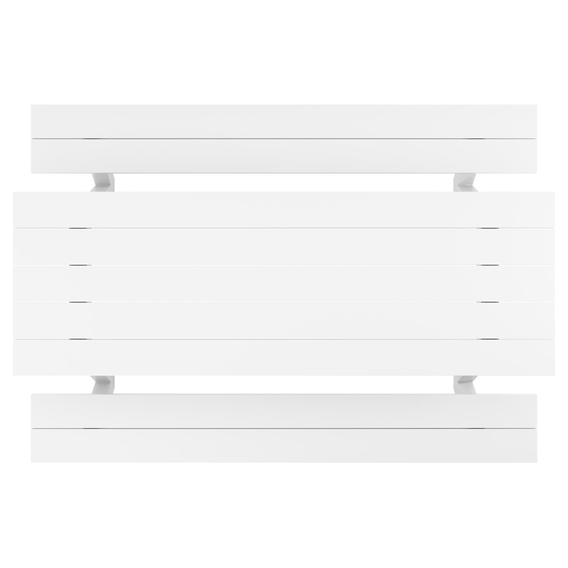 Norma picknicktafel in wit aluminium - L 300 x B 213 x H 74 cm