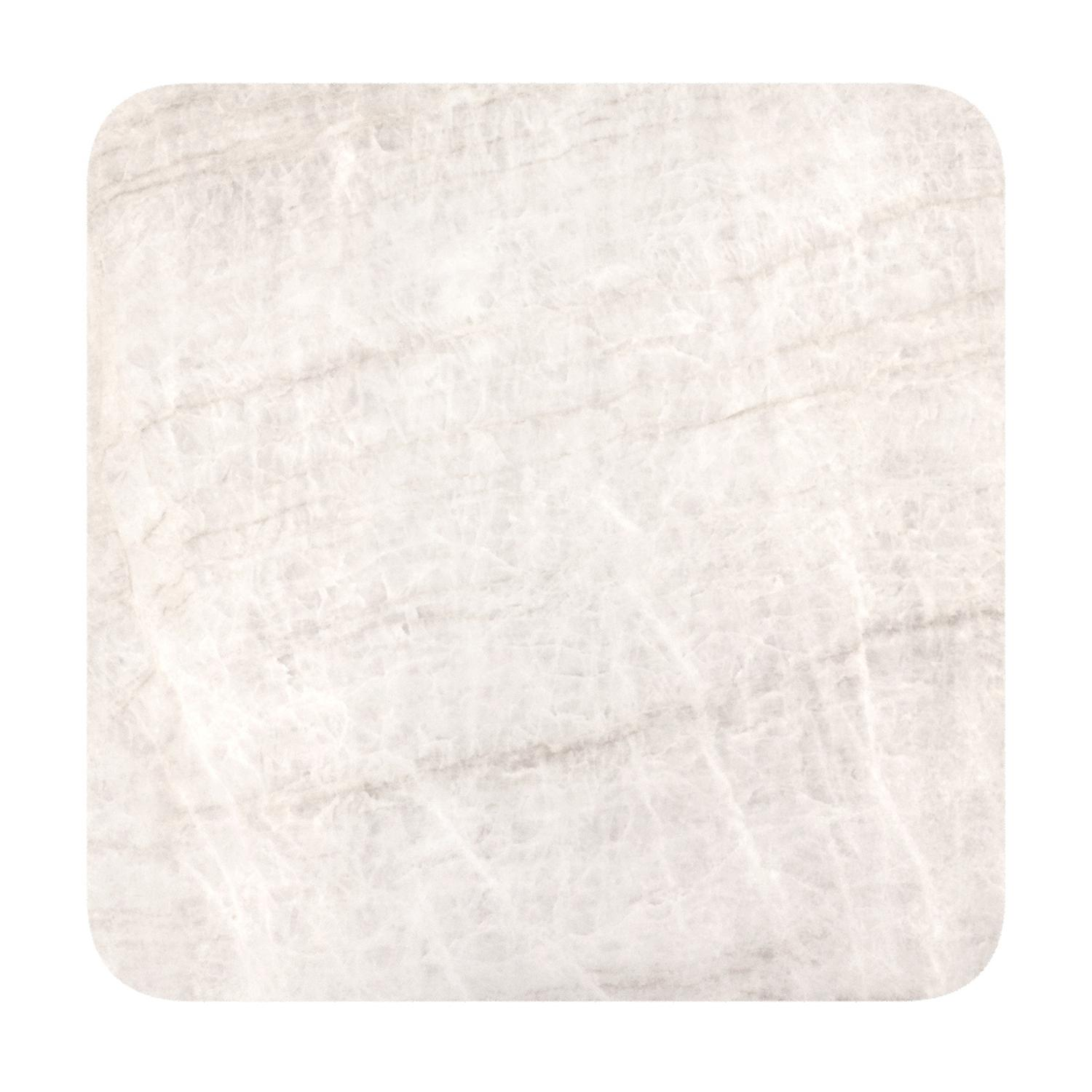 Fano tuintafel afgerond vierkant in beige aluminium en volkeramiek Taj Mahal - L 80 x B 80 x H 72.5 cm