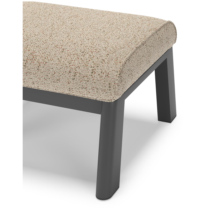 Cirello poef in zwart aluminium met bora jungle all weather cosytica kussen