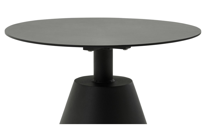 Table d'appoint Lucca en aluminium noir - Dia. 50 x H 50 cm