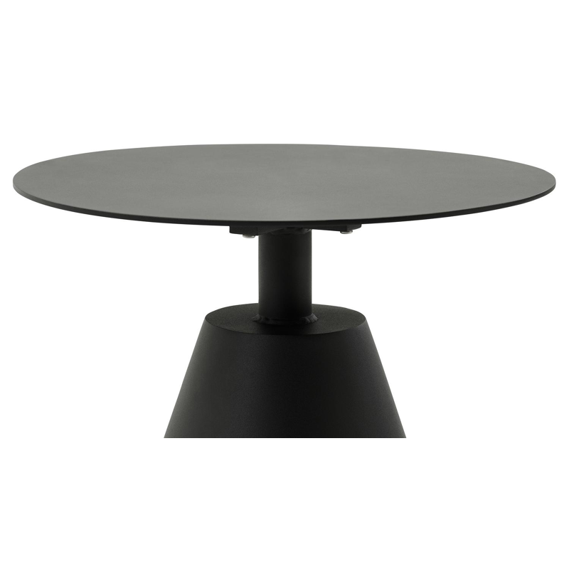 Lucca bijzettafel in zwart aluminium - Dia. 50 x H 50 cm