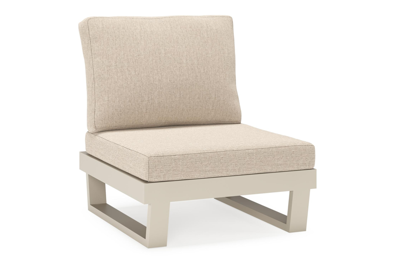 Modica loungestoel in beige aluminium met rustic weather+ softtouch kussens