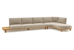 Chaise longue links + 3-zit