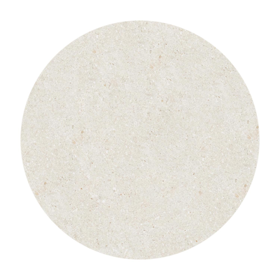 Fano low dining loungetafel rond in beige aluminium en volkeramiek Shilin - Dia. 65 x H 40 cm