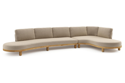 Chaise longue links + 3-zit organisch