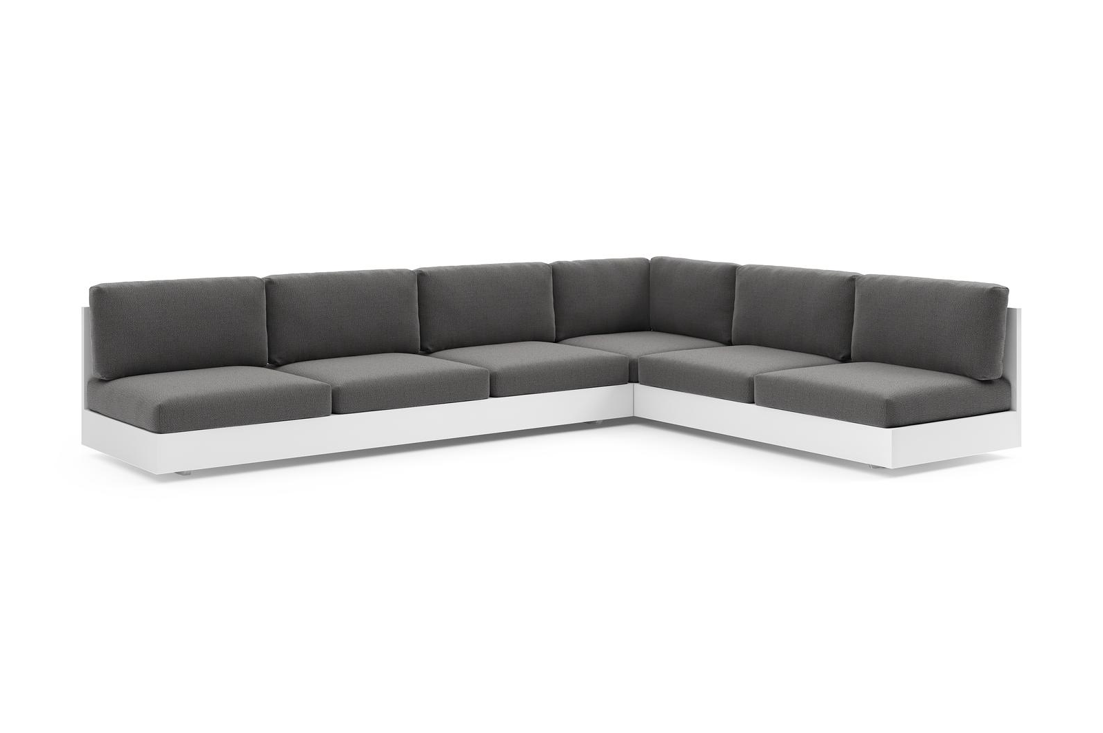 Como loungehoek in wit aluminium met savane tornado all weather sunbrella® luxe kussen