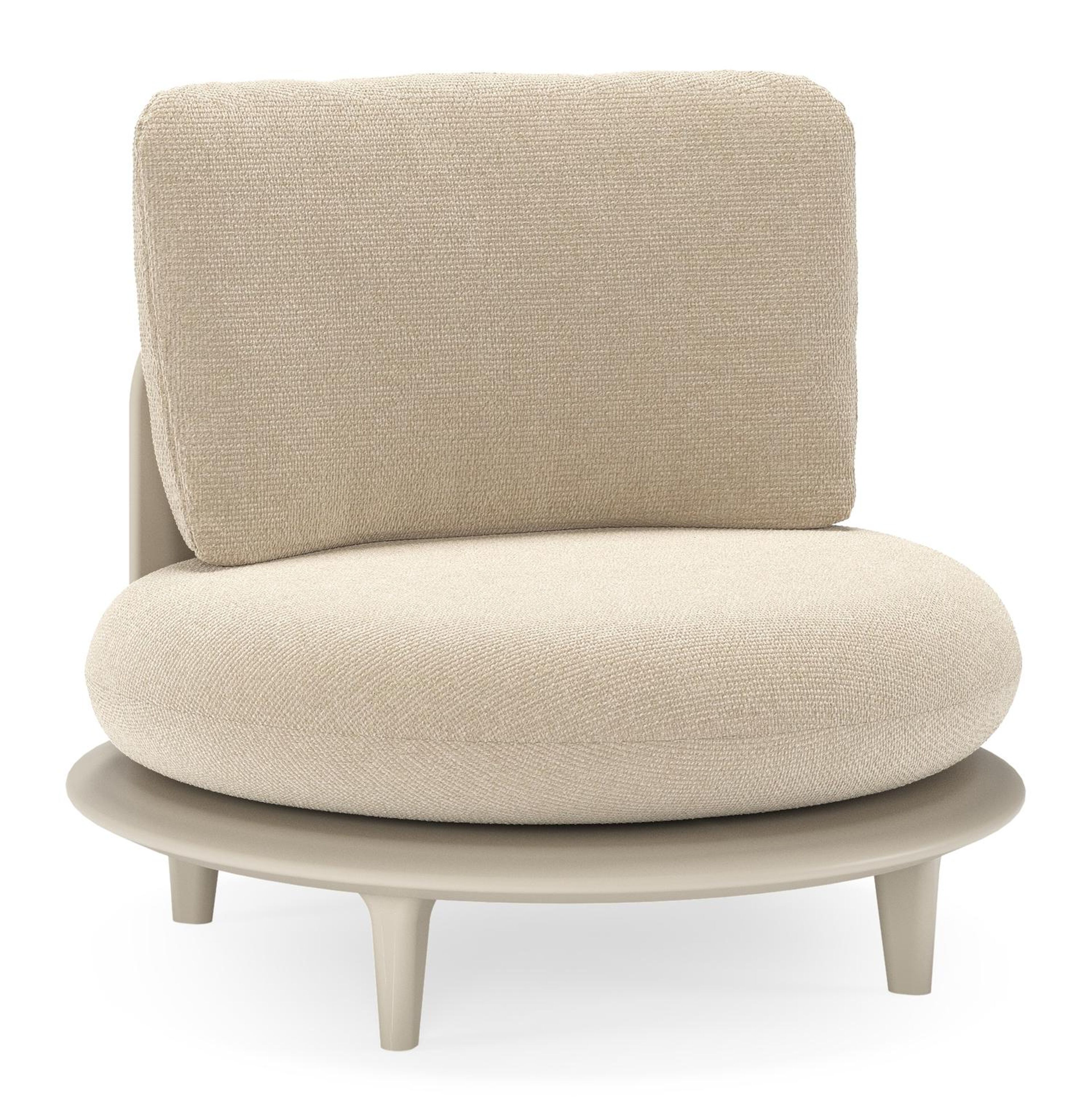 Fauteuil de jardin Bomero en aluminium beige et coussins en all weather cosytica althea chalk