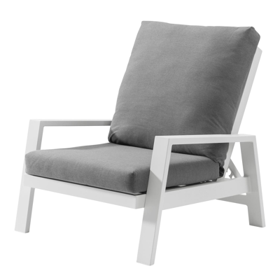 Veneto loungeset in wit aluminium met grijs weather+ softtouch kussens