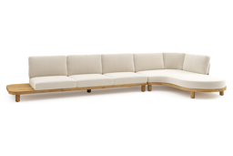 Chaise longue links + 3-zit