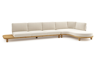 Chaise longue links + 3-zit
