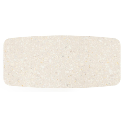 Lacrima tuintafel bootvorm in zwart aluminium en volkeramiek Retrostone - L 255 x B 115 x H 73 cm