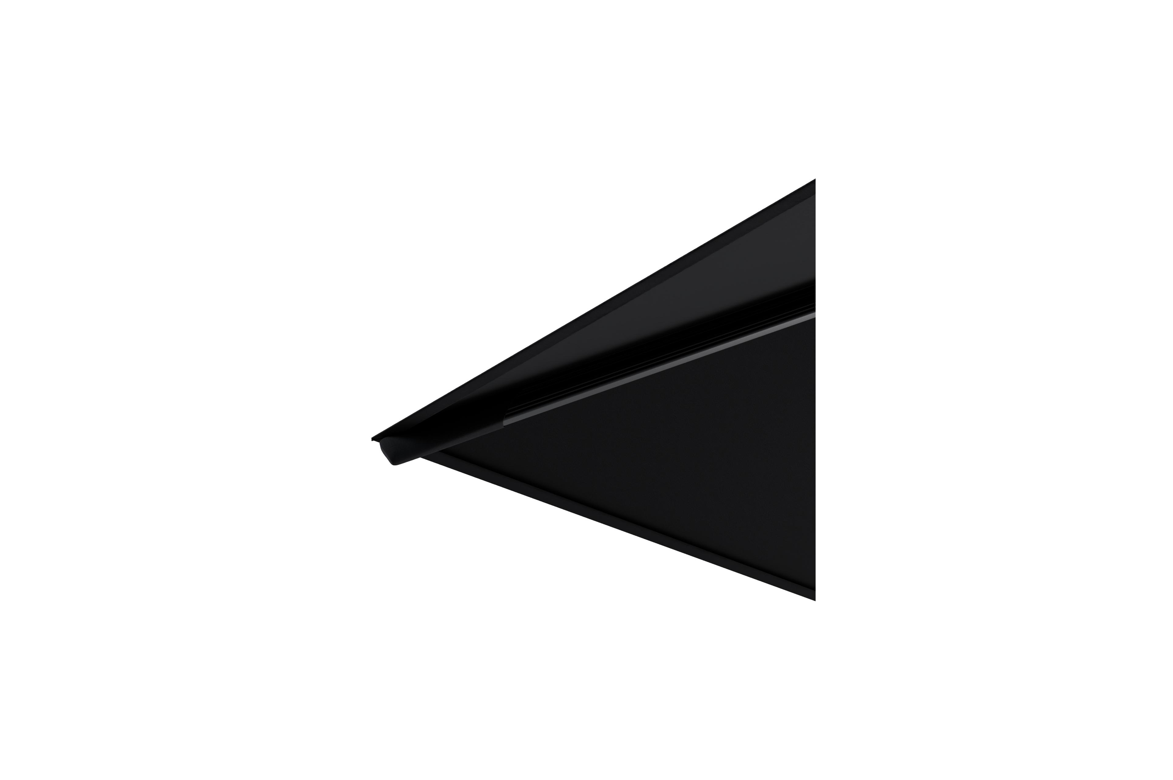 Rufina zweefparasol met tiltfunctie in zwart aluminium met zwart all weather sunbrella® premium parasoldoek - L1 300 x L2 300 cm met parasolvoet Lapido 120 kg