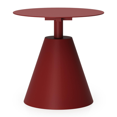 Lucca bijzettafel  in ruby aluminium - Dia. 50 cm