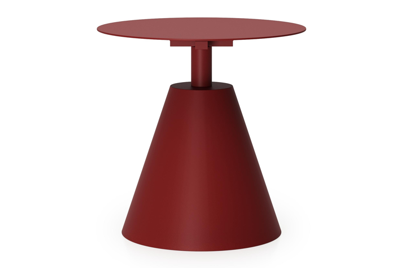 Lucca bijzettafel  in ruby aluminium - Dia. 50 cm