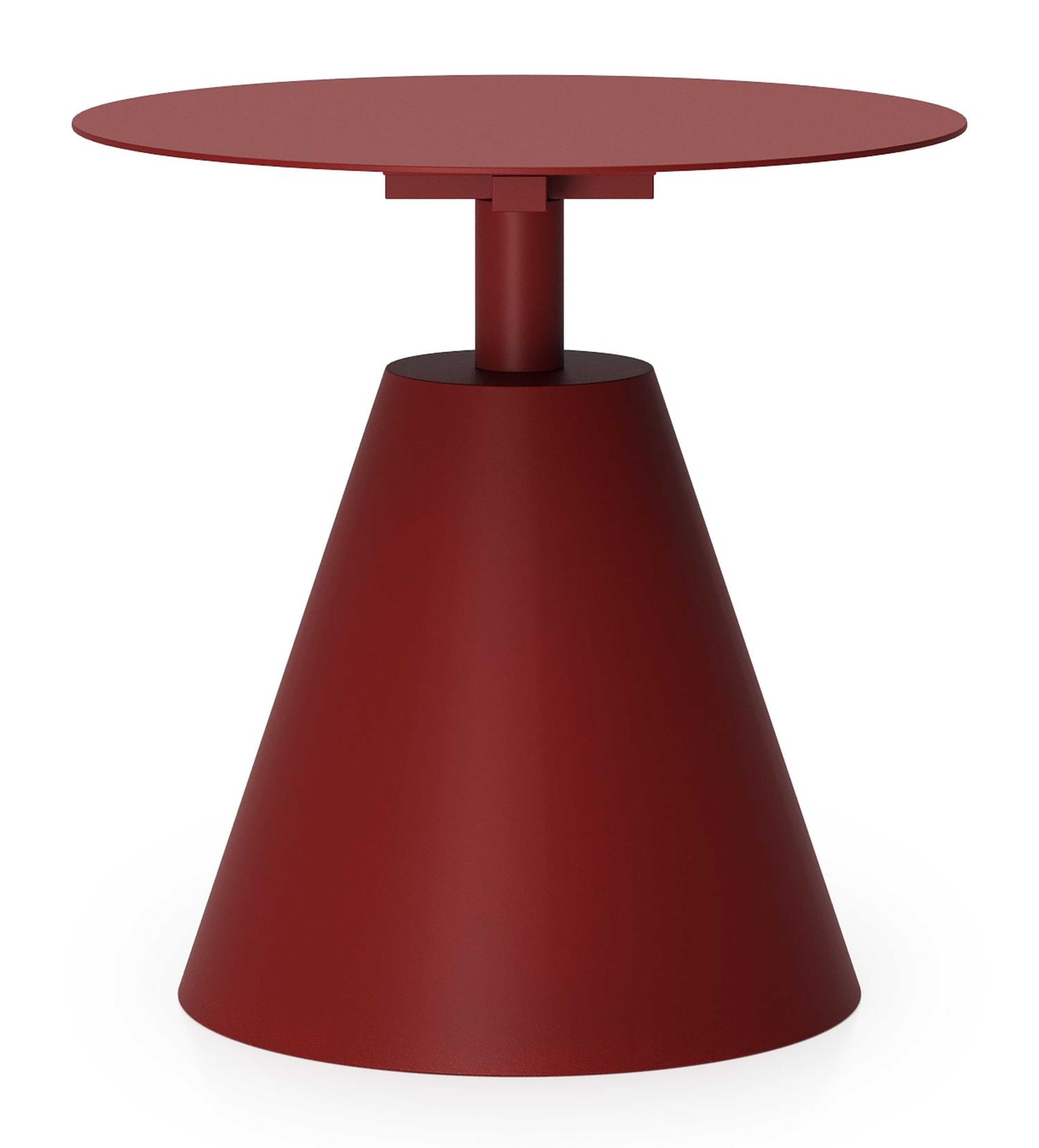 Table d'appoint Lucca en aluminium ruby - Diam. 50 x Haut. 50 cm