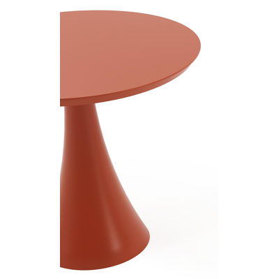 Fano tuintafel rond in roestbruin aluminium - Dia. 85 x H 75 cm