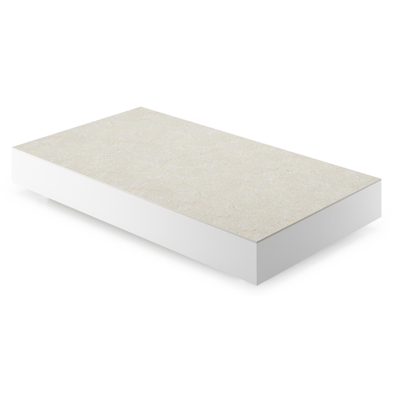 Como loungetafel in wit aluminium en shilin volkeramiek - L 140 x B 80 x H 20 cm