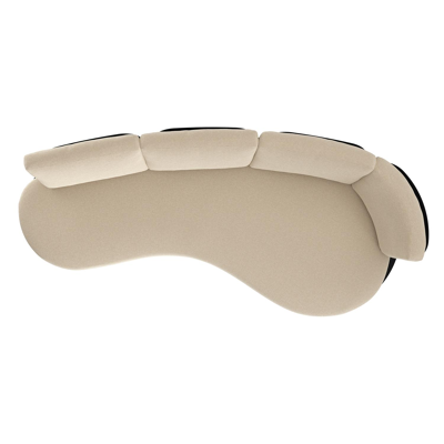 Donato loungebank in zwart aluminium met althea chalk all weather cosytica kussen