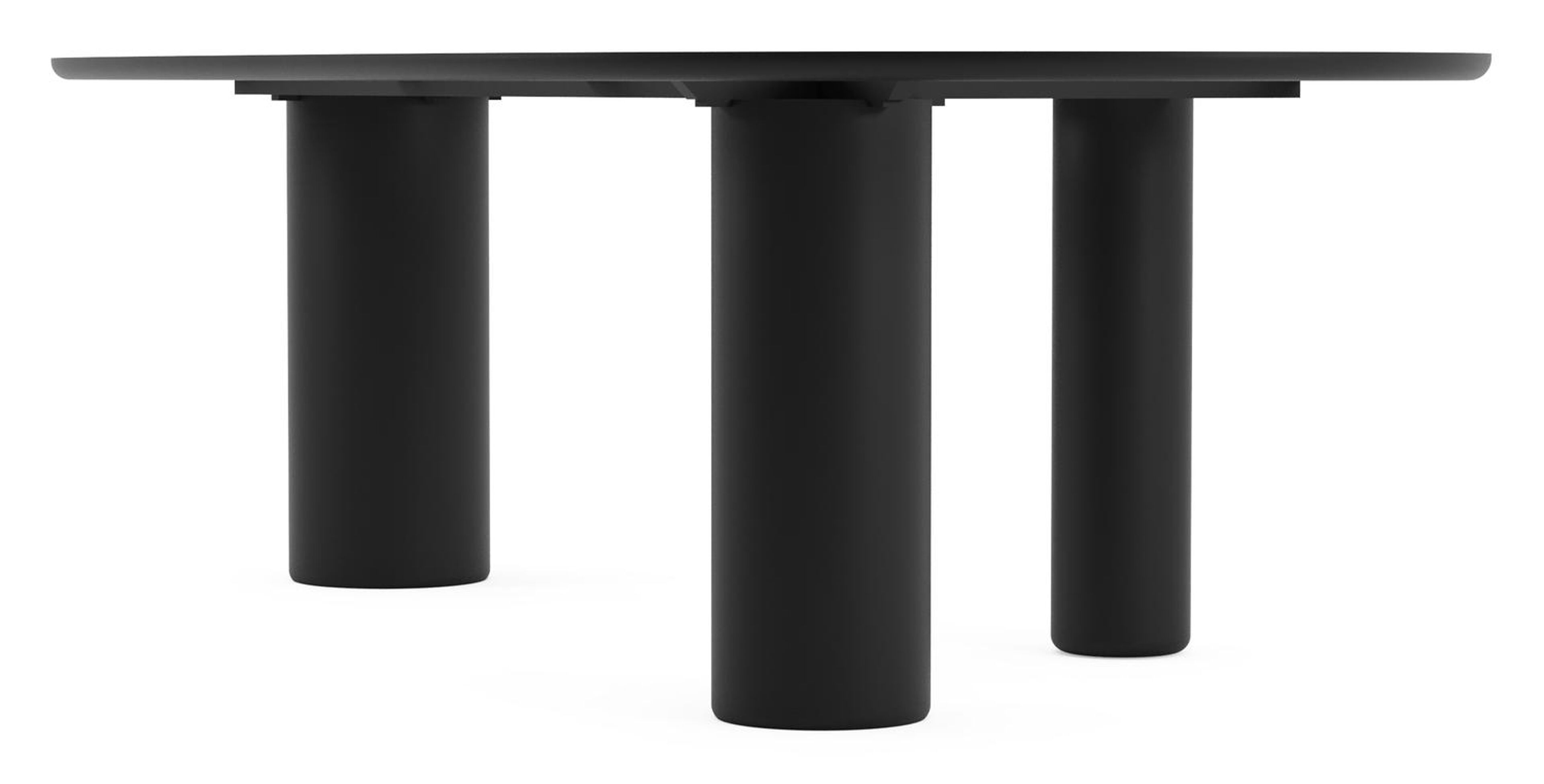 Amico tuintafel mango in zwart aluminium en volkeramiek Shilin - L 260 x B 130 x H 73.5 cm