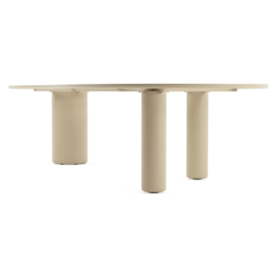 Amico tuintafel organisch in beige aluminium en volkeramiek Black Obsession - L 320 x B 145 x H 73.5 cm