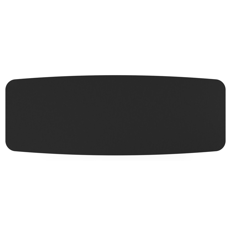 Table de jardin Pagino forme de bateau en aluminium blanc et céramique pleine Nero Black - Lg. 315 x Lrg. 115 x Haut. 73 cm