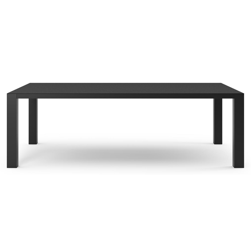 Table de jardin Nano en aluminium noir et céramique pleine nero black - Lg 240 x Larg. 148 x H 75 cm