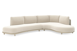 Chaise longue rechts + 2-zit organisch
