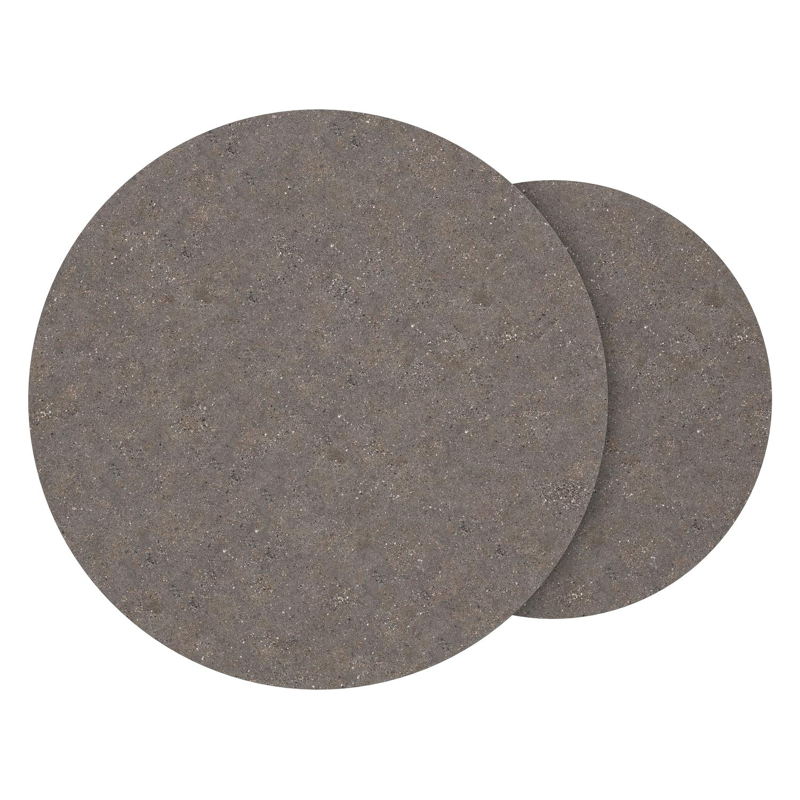 Fano loungetafels in zwart aluminium en wulong volkeramiek - Dia. 85/65 x H 35/30 cm