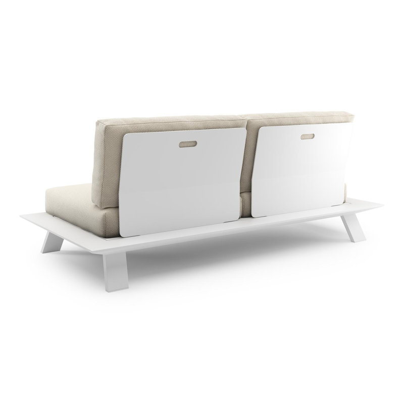 Cesano loungebank in wit aluminium met althea off white all weather Cosytica kussen