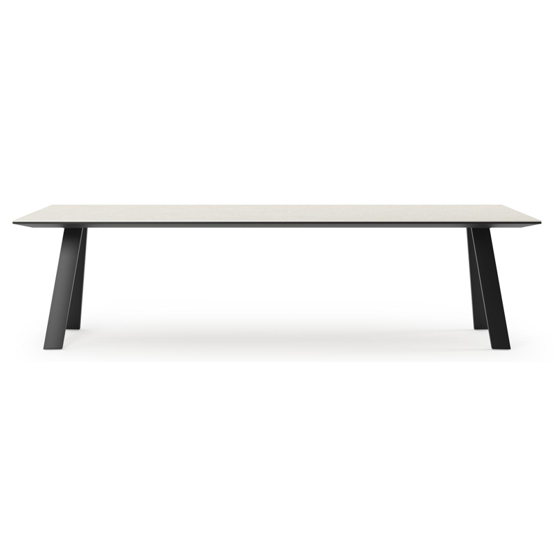 Cesano tuintafel in zwart aluminium en volkeramiek shilin - L 280 x B 110 x H 75 cm