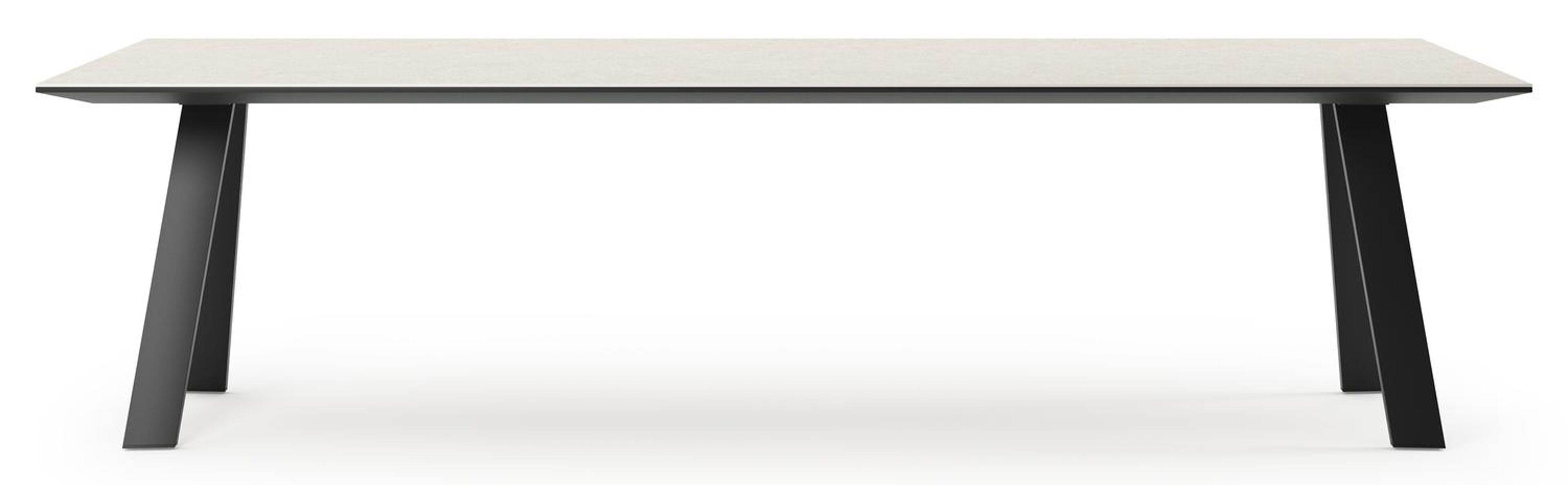 Cesano tuintafel in zwart aluminium en volkeramiek shilin - L 280 x B 110 x H 75 cm