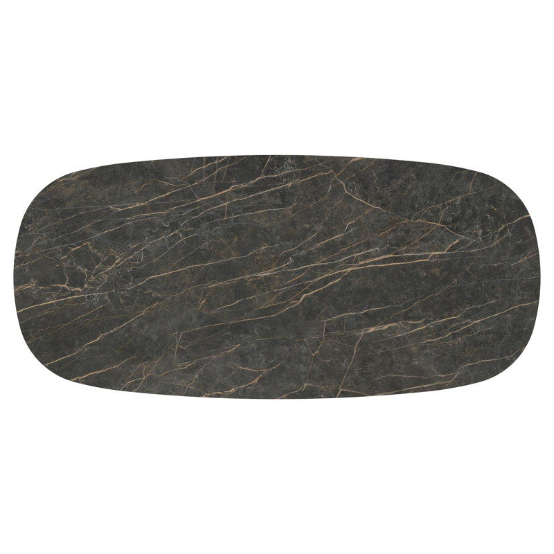 Amico tuintafel bombo in wit aluminium en volkeramiek Black Obsession - L 270 x B 125 x H 73.5 cm