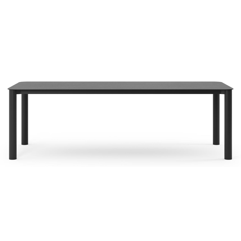 Orso tuintafel rechthoekig afgerond in zwart aluminium en volkeramiek basalt black - L 240 x B 100 x H 73.5 cm