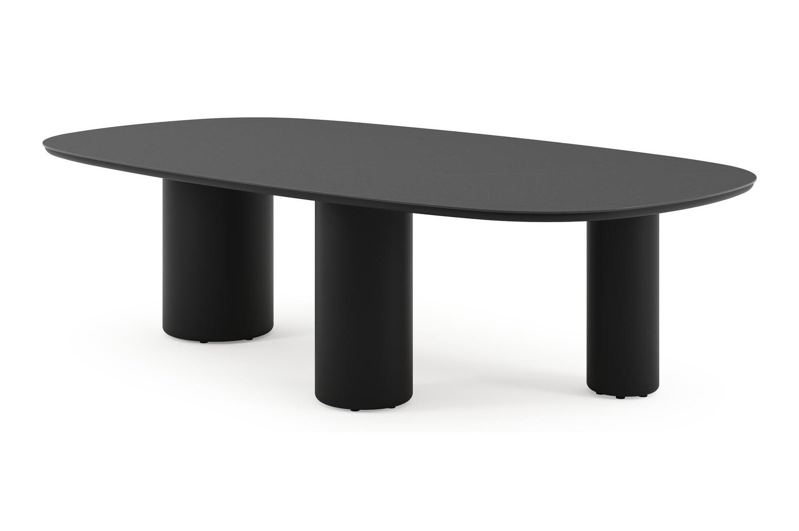 Amico tuintafel bombo xl in zwart aluminium en volkeramiek Nero Black - L 270 x B 148 x H 73.5 cm