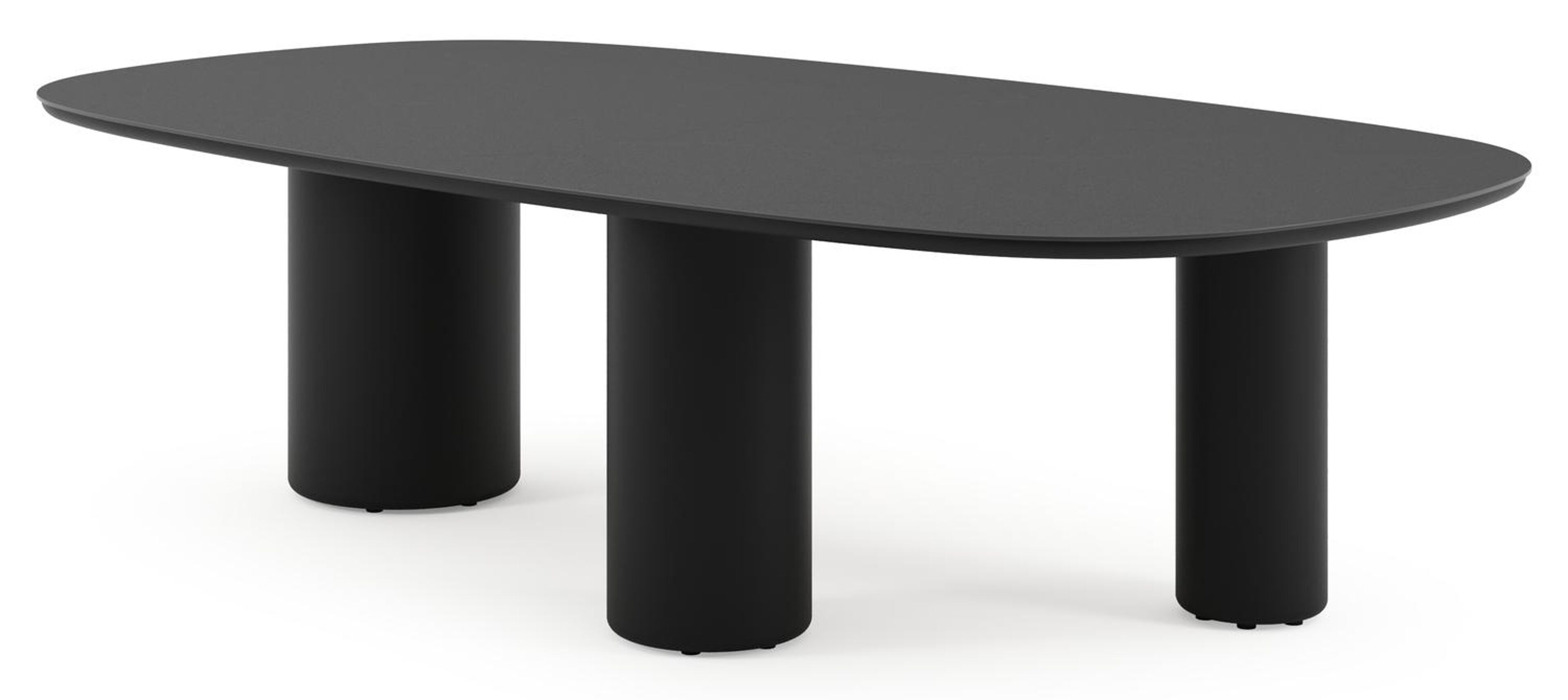 Table de jardin Amico bombo xl en aluminium noir et céramique pleine Nero Black - Lg. 270 x Lrg. 148 x Haut. 73.5 cm