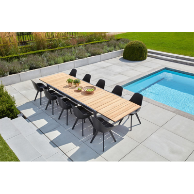 Tafelblad in teak - Naturel - L 240  x B 100 cm