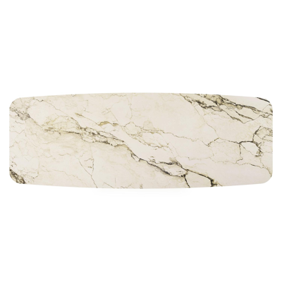 Orso tuintafel bootvorm in zwart aluminium en volkeramiek colorado dunes - L 315 x B 115 x H 75 cm