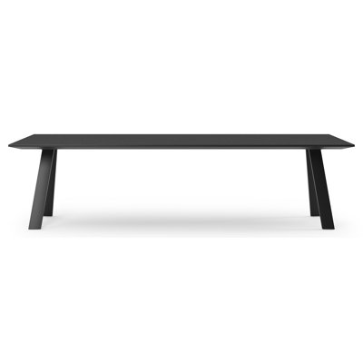 Cesano tuintafel in zwart aluminium en volkeramiek nero black - L 280 x B 110 x H 75 cm