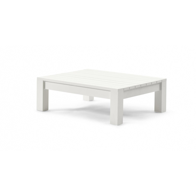 Table basse Occaro en aluminium blanc - Lg 83 x larg. 67 x H 27 cm