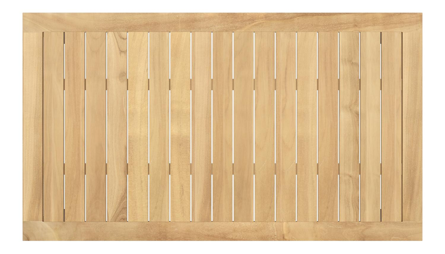 Ensemble de jardin Feltro en aluminium noir et teck Natural Finish avec 2 chaises de jardin Calobra