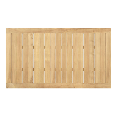 Feltro rechthoekige tuinset in zwart aluminium en teak natural finish met 4 Zamora tuinstoelen